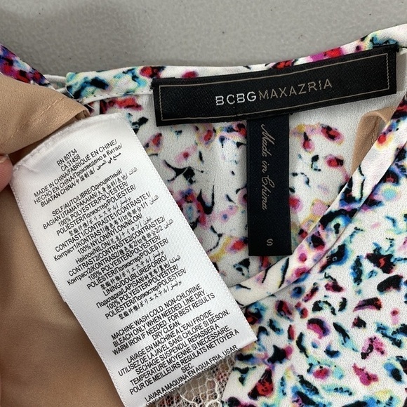 BCBGMAXAZRIA Boho Dress Flare Sleeve Lace Size Small - Picture 15 of 16